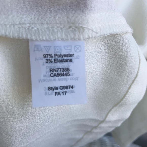 🆕 NWOT {Madewell} ‘Moderne’ Flowy Lightweight Mockneck Blouse in Ivory • XS - Picture 6 of 9